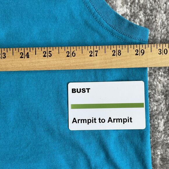 Fruit‎ of the Loom Tank Top Embroidered Women Size 4XL Art-to-Wear Blue Cotton - Picture 4 of 13